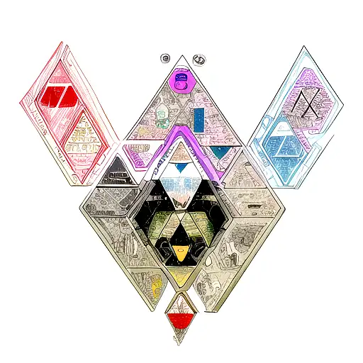 triangle  tattoo design idea