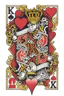 King of hearts playing card tattoo design idea