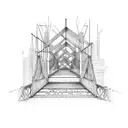 Bridge under construction tattoo design idea