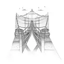 Bridge under construction tattoo design idea