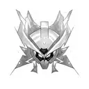spawn comic hero with red and black colors tattoo design idea