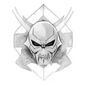 spawn comic hero with red and black colors tattoo design idea