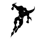 spawn comic hero with red and black colors tattoo design idea