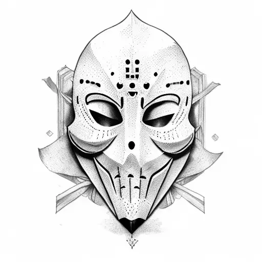 mask vendetta  tattoo design idea