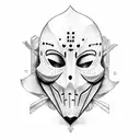 mask vendetta  tattoo design idea