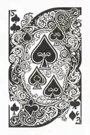 4 and 5 of spades black overlapping tattoo design idea