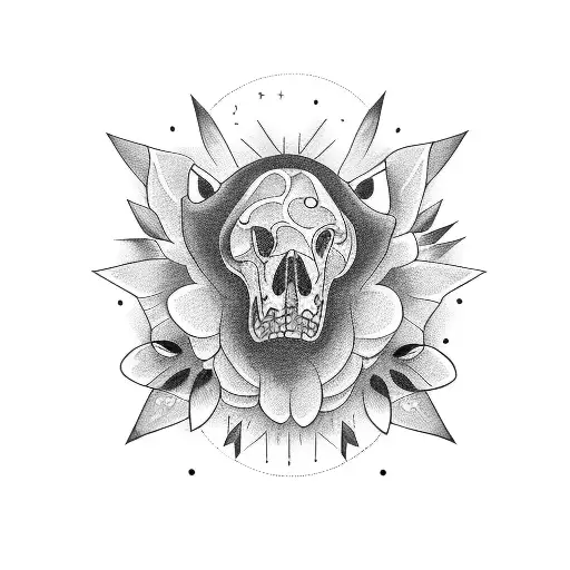 banjo wi and zinnia tattoo design idea