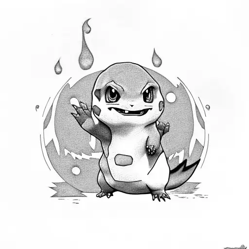 charmander  tattoo design idea