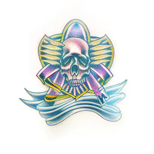 Purple ribbon dementia  tattoo design idea