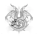 Dragon tattoo design idea