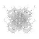 Fractal linear objects tattoo design idea