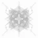 Fractal linear objects tattoo design idea