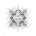 Fractal linear objects tattoo design idea