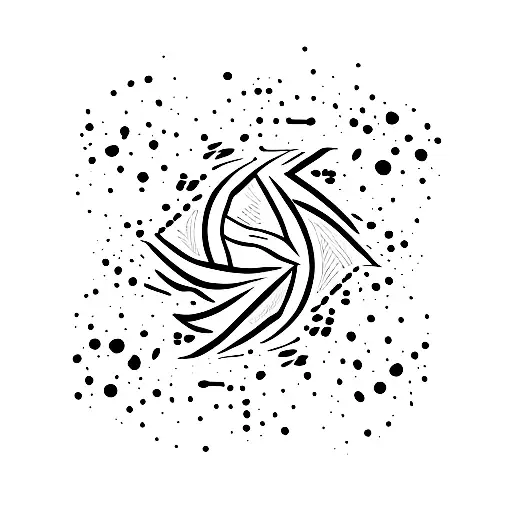 Multiple lightning strikes tattoo design idea