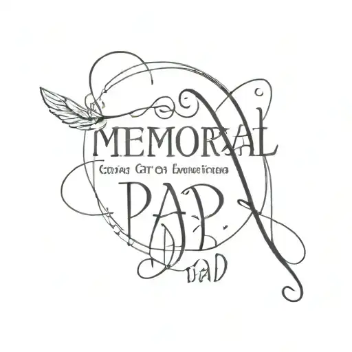 words memorial tattoo for dad tattoo design idea