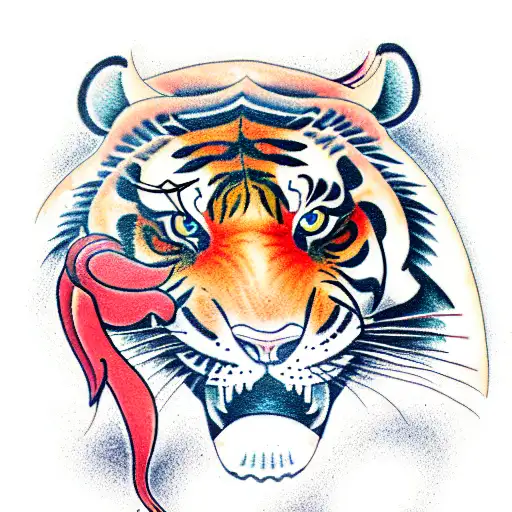 Tiger tattoo design idea
