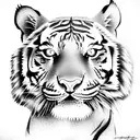 Tiger tattoo design idea