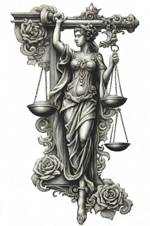 law themis  tattoo design idea