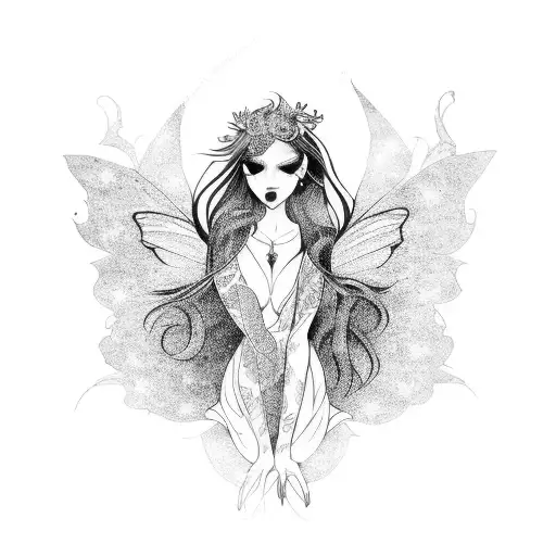 fairy tattoo design idea