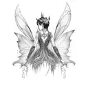 fairy tattoo design idea
