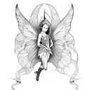 fairy tattoo design idea
