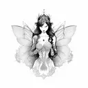 fairy tattoo design idea