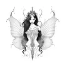 fairy tattoo design idea