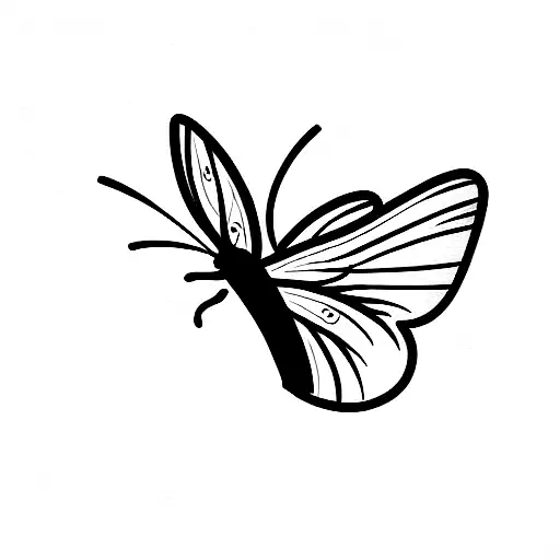 Eunoia with butterfly  tattoo design idea