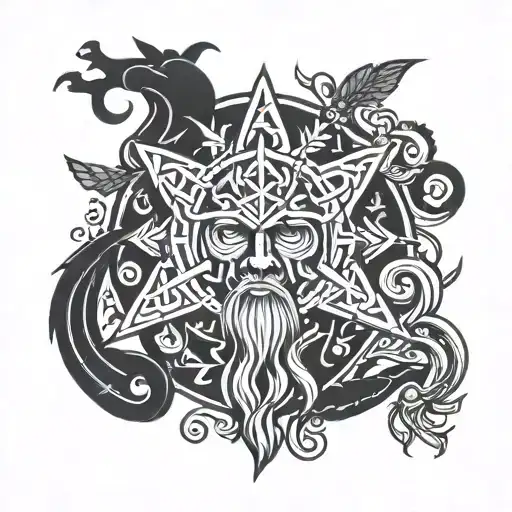 Slavic god Veles tattoo design idea