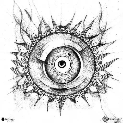 Evil Eye tattoo design idea