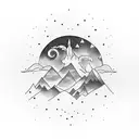 Aurora borealis tattoo design idea