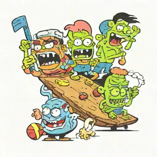 ed edd n eddy wth jawbreaker and plank tattoo design idea