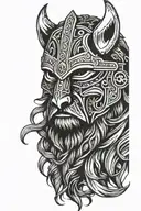 viking bear mask tattoo design idea
