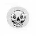 daruma ruede skull  tattoo design idea