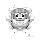 daruma ruede coy fish  tattoo design idea