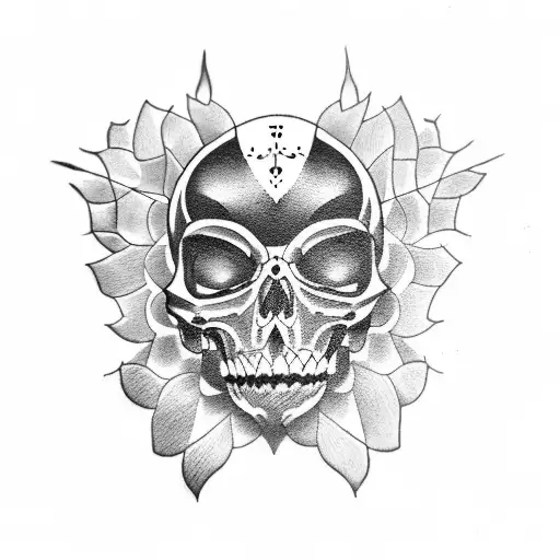 memento mori and memento vivere tattoo design idea