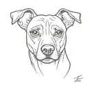 pinscher dog tattoo design idea