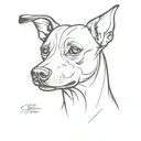 pinscher dog tattoo design idea