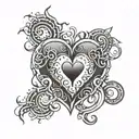 heart symbol after the symbol word Preet should be written  tattoo design idea
