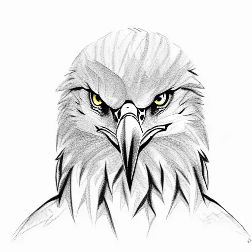 eagle with wolf  tattoo design idea