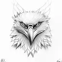 eagle with wolf  tattoo design idea