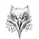 eagle with wolf  tattoo design idea
