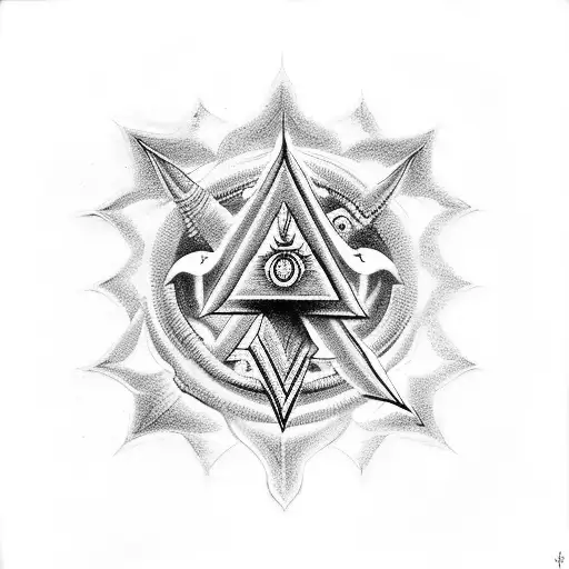 black background rhombus lord shiva in white ink tattoo design idea