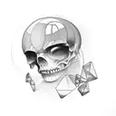 Crystal ball with the words "ain't so crystal clear" in it tattoo design idea