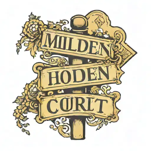 milden hall court street sign tattoo design idea
