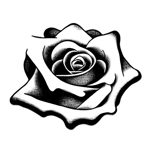 rose with an old cd tattoo design idea
