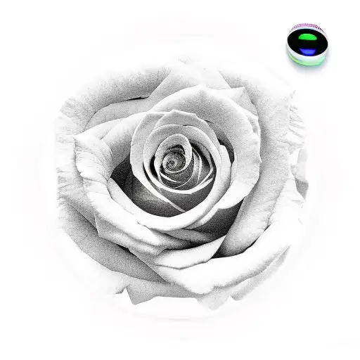 rose with an old cd tattoo design idea