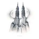 twin towers  tattoo design idea