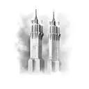 twin towers  tattoo design idea