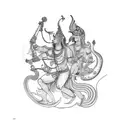 lord vishnu tattoo design idea